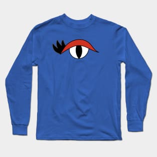 Cute Cartoon Eye with lashes and red lid Long Sleeve T-Shirt